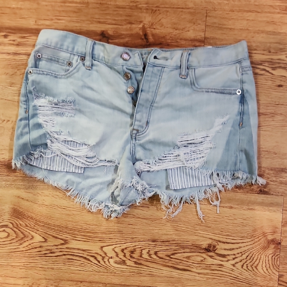Distressed Denim Shorts
